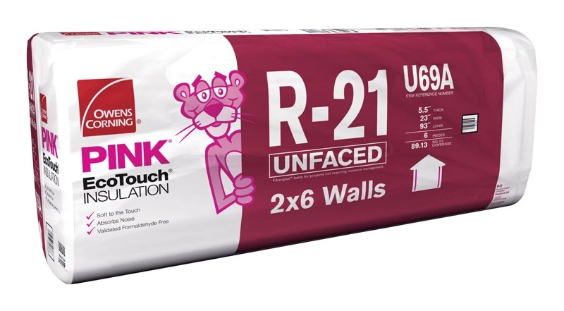 Eco Touch R-21 Unfaced Fiberglass Insulation Batt 23 In. X 93 In.
