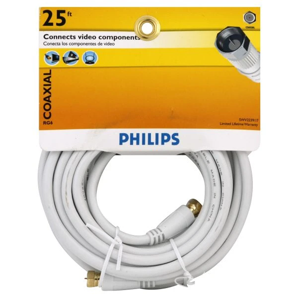 Coaxial Cable, 25 Feet, High-quality Signal Transmission