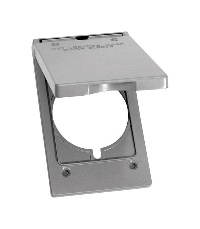 Rectangle Metal 1 Gang 30/50 Amp Receptacle Cover For Wet Locations