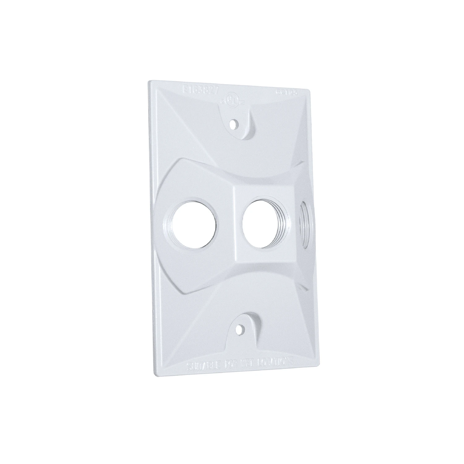 Rectangle Metal 1 Gang Lampholder Cover For Wet Locations