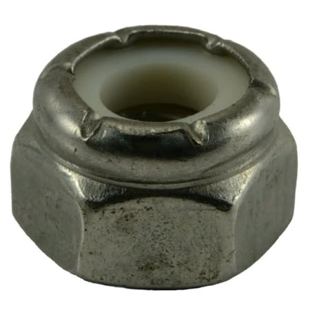 1/4-20 Stainless Steel Coarse Thread Nylon Insert Lock Nuts - 18-8 Grade