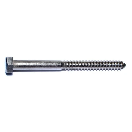 1/2 X 6 Inch 18-8 Stainless Steel Hex Head Lag Screws