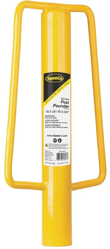 S16110510 Heavy Duty Metal T-post Pounder, 18.5 Lb, Yellow