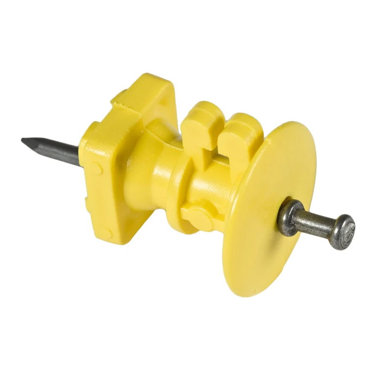 Iwkny-z Wood Post Knob Insulator For 9 To 22 Gauge Wire, Yellow