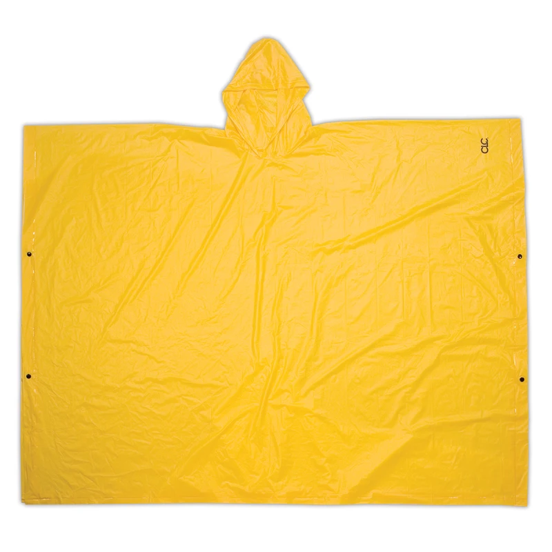 Clc Climate Gear Yellow Pvc Rain Poncho One Size Fits All - Lightweight & Durable