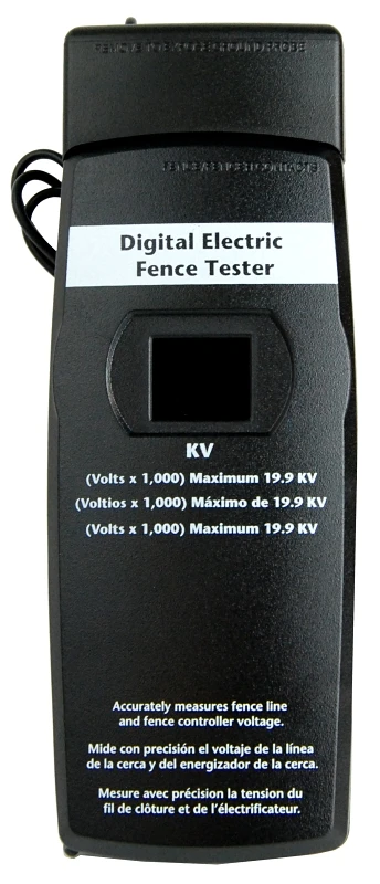 Deft Digital Electric Fence Tester, 9900 Volt, Durable Abs Construction, Black