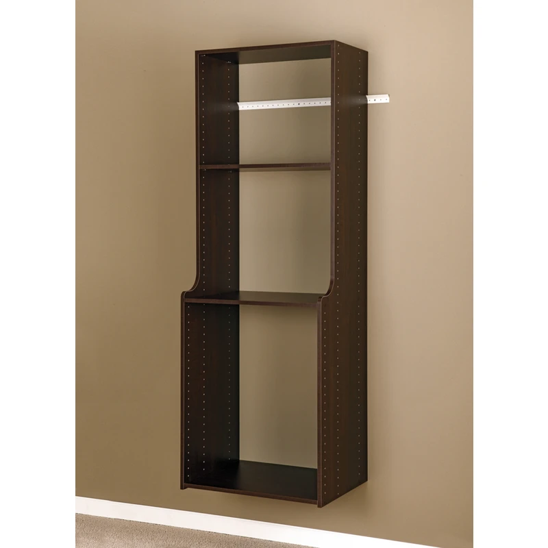 Easy Track 84 in. H x 25.25 in. W x 19 in. L Wood Closet Organizer 1 pk