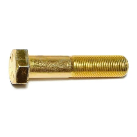 3/4-16 X 3-1/2 Yellow Zinc Grade 8 Fine Thread Hex Cap Screws