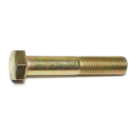 5/8-18 X 3-1/2 Yellow Zinc Grade 8 Fine Thread Hex Cap Screws