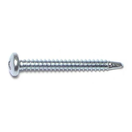 #8-18 X 1-1/2 Zinc Plated Steel Phillips Pan Head Self-drilling Screws