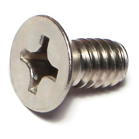 1/4-20 X 1/2 Stainless Steel Phillips Flat Head Machine Screws - 18-8 Grade