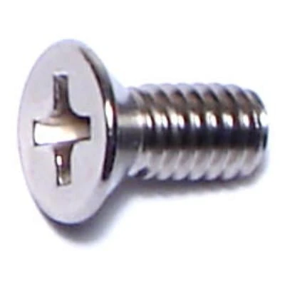 #8-32 X 3/8 Stainless Steel Phillips Flat Head Machine Screws - 18-8 Grade