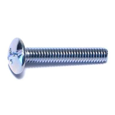 8-32 X 1 Zinc Plated Steel Combo Truss Head Machine Screws - Coarse Thread