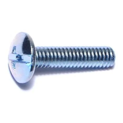 8-32 X 3/4 Zinc Plated Steel Combo Truss Head Machine Screws - 100 Count