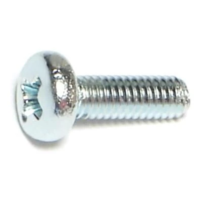 4mm-0.70 X 12mm Zinc Plated Class 4.8 Steel Phillips Pan Head Machine Screws