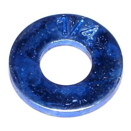1/4 Inch Yellow Zinc Grade 8 Sae Flat Washers - Durable Steel Construction