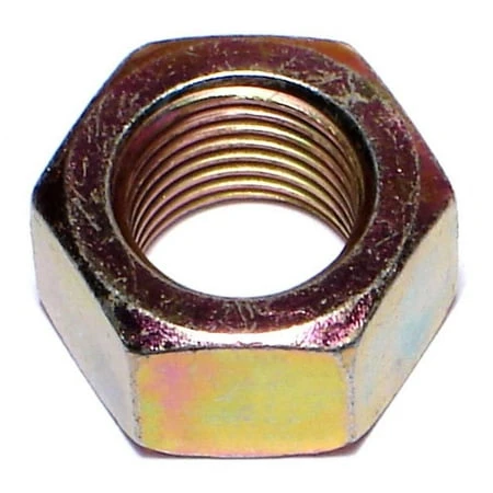 1/2-20 Yellow Zinc Grade 8 Fine Thread Hex Nuts - Durable Steel Fasteners