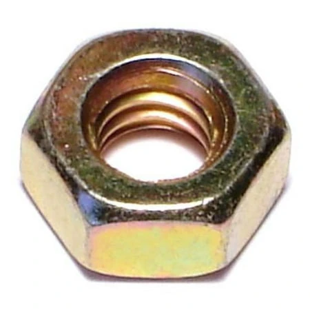1/4-20 Yellow Zinc Grade 8 Coarse Hex Nuts - Durable Steel Fasteners