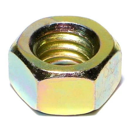 7/16-14 Yellow Zinc Grade 8 Coarse Hex Nuts - Durable Steel Fasteners