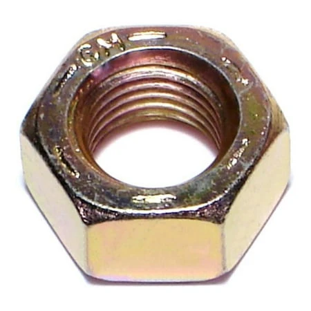 7/16-20 Yellow Zinc Grade 8 Fine Thread Hex Nuts - Durable Steel Fasteners