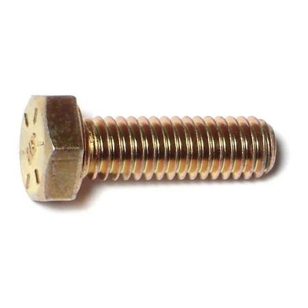 5/16-18 X 1 Yellow Zinc Grade 8 Coarse Hex Cap Screws - Heavy Duty Fasteners