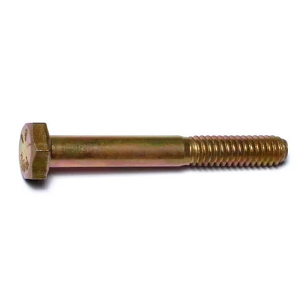 1/4-20 X 2 Yellow Zinc Grade 8 Coarse Hex Cap Screws - Heavy Duty Fasteners