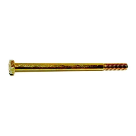 1/4-20 X 4 Yellow Zinc Grade 8 Coarse Hex Cap Screws - Heavy Duty Fasteners