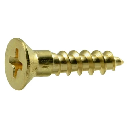 #8 X 3/4 Brass Phillips Flat Head Wood Screws - Durable And Versatile Fasteners
