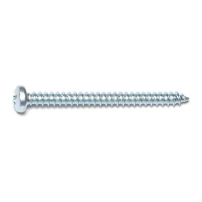 #8 X 2 Zinc Plated Steel Phillips Pan Head Sheet Metal Screws - Smsps-316