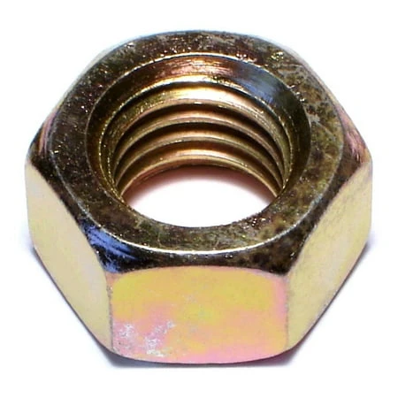 5/8-11 Yellow Zinc Grade 8 Coarse Hex Nuts - Heavy Duty Steel Fasteners