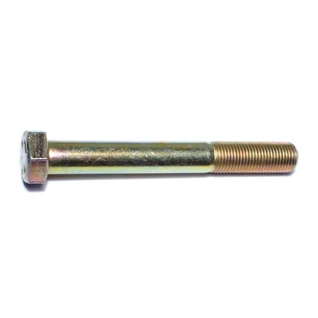 1/2-20 X 4 Yellow Zinc Grade 8 Fine Thread Hex Cap Screws