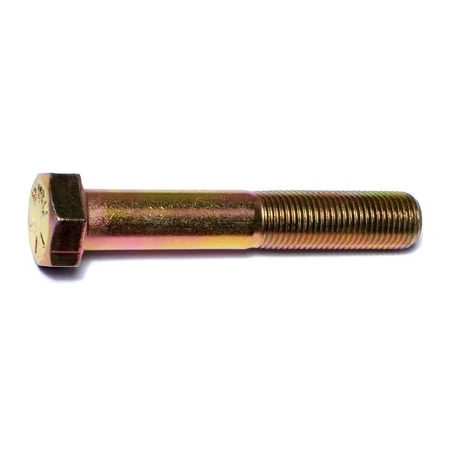 1/2-20 X 3 Yellow Zinc Grade 8 Fine Thread Hex Cap Screws