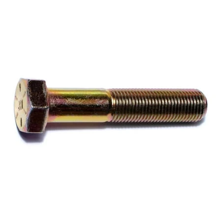 1/2-20 X 2-1/2 Yellow Zinc Grade 8 Fine Thread Hex Cap Screws