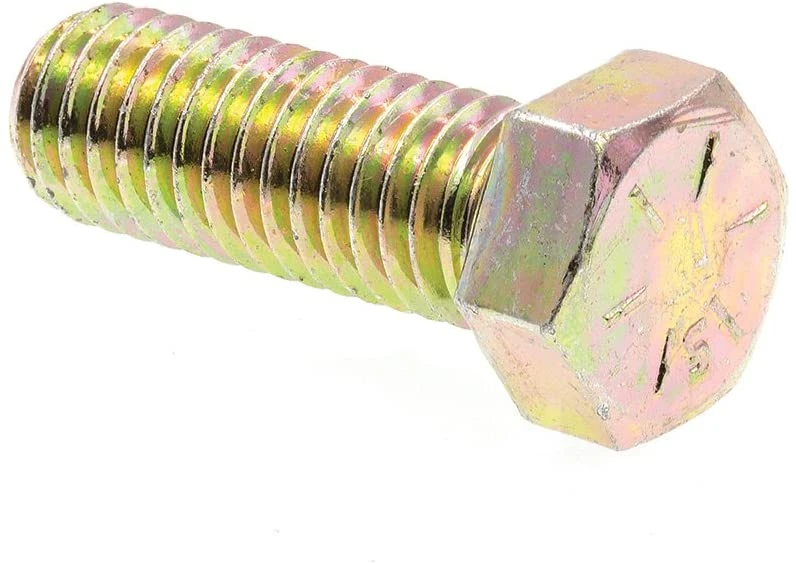 7/16-20 x 3 Yellow Zinc Grade 8 Fine Hex Cap Screws