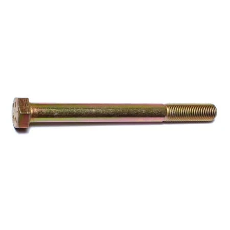 3/8-24 X 4 Yellow Zinc Grade 8 Fine Thread Hex Cap Screws