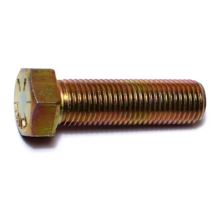 7/16-20 X 1-1/2 Yellow Zinc Grade 8 Fine Thread Hex Cap Screws