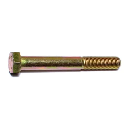 3/8-24 X 3 Yellow Zinc Grade 8 Fine Thread Hex Cap Screws