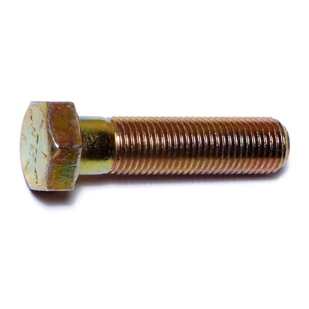 3/8-24 X 1-1/2 Yellow Zinc Grade 8 Fine Thread Hex Cap Screws