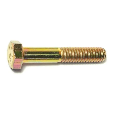 1/4-28 X 2-1/2 Yellow Zinc Grade 8 Fine Thread Hex Cap Screws