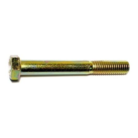 1/2-13 X 4 Yellow Zinc Grade 8 Coarse Hex Cap Screws - Heavy Duty Fasteners