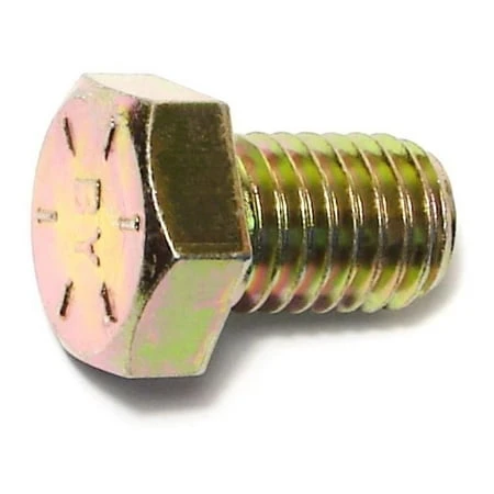 1/2-13 X 3/4 Yellow Zinc Grade 8 Coarse Hex Cap Screws - Heavy Duty Fasteners