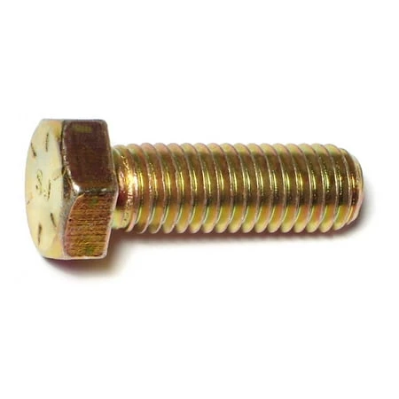 1/2-13 X 1-1/2 Yellow Zinc Grade 8 Coarse Hex Cap Screws