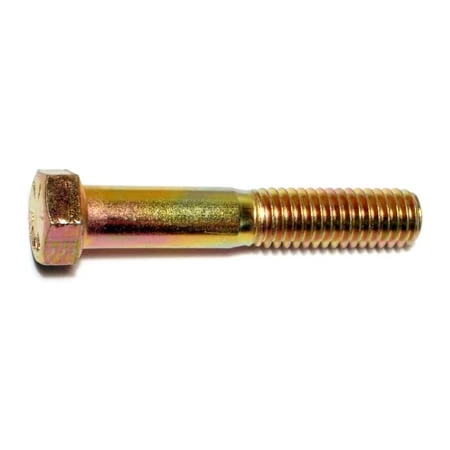 7/16-14 X 2-1/2 Yellow Zinc Grade 8 Coarse Hex Cap Screws