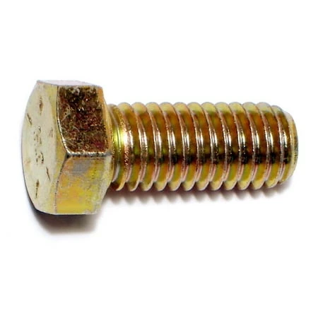 7/16-14 X 1 Yellow Zinc Grade 8 Coarse Hex Cap Screws - Heavy Duty Fasteners