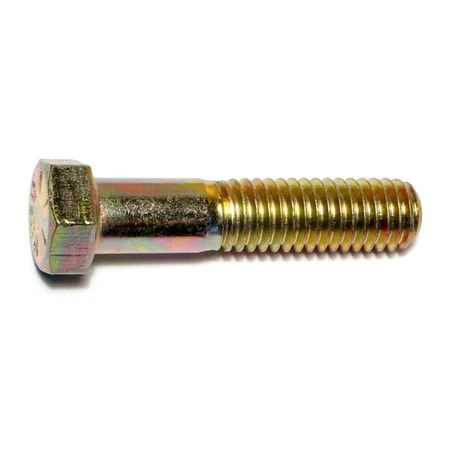 7/16-14 X 2 Yellow Zinc Grade 8 Coarse Hex Cap Screws - Heavy Duty Fasteners