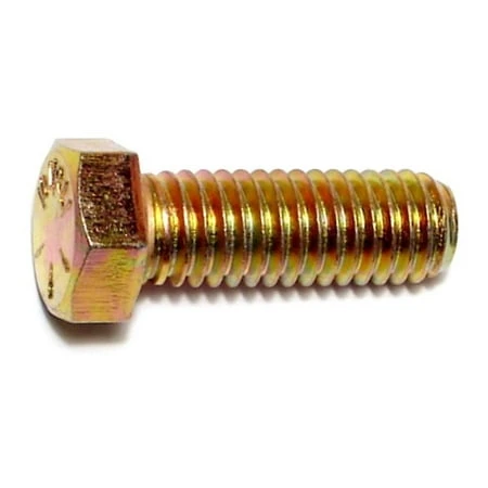 7/16-14 X 1-1/4 Yellow Zinc Grade 8 Coarse Hex Cap Screws