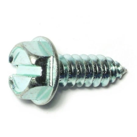 #14 X 3/4 Zinc Plated Steel Hex Washer Head Sheet Metal Screws - 100 Count