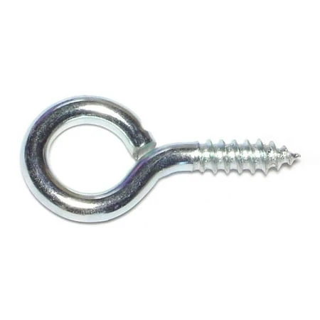 1/4" X 2-1/4" (#4) Zinc Plated Steel Screw Eyes - Durable And Versatile