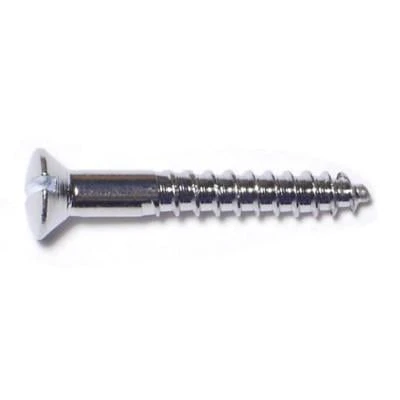 #6 X 1 Chrometint Slotted Oval Head Wood Screws - 100 Count