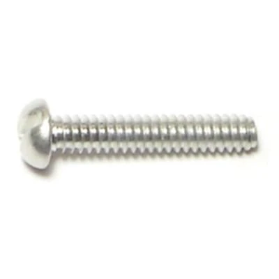 Midwest Fastener 6-32 X 3/4 In. Aluminum Coarse Thread Slotted Round Head Machine Screws